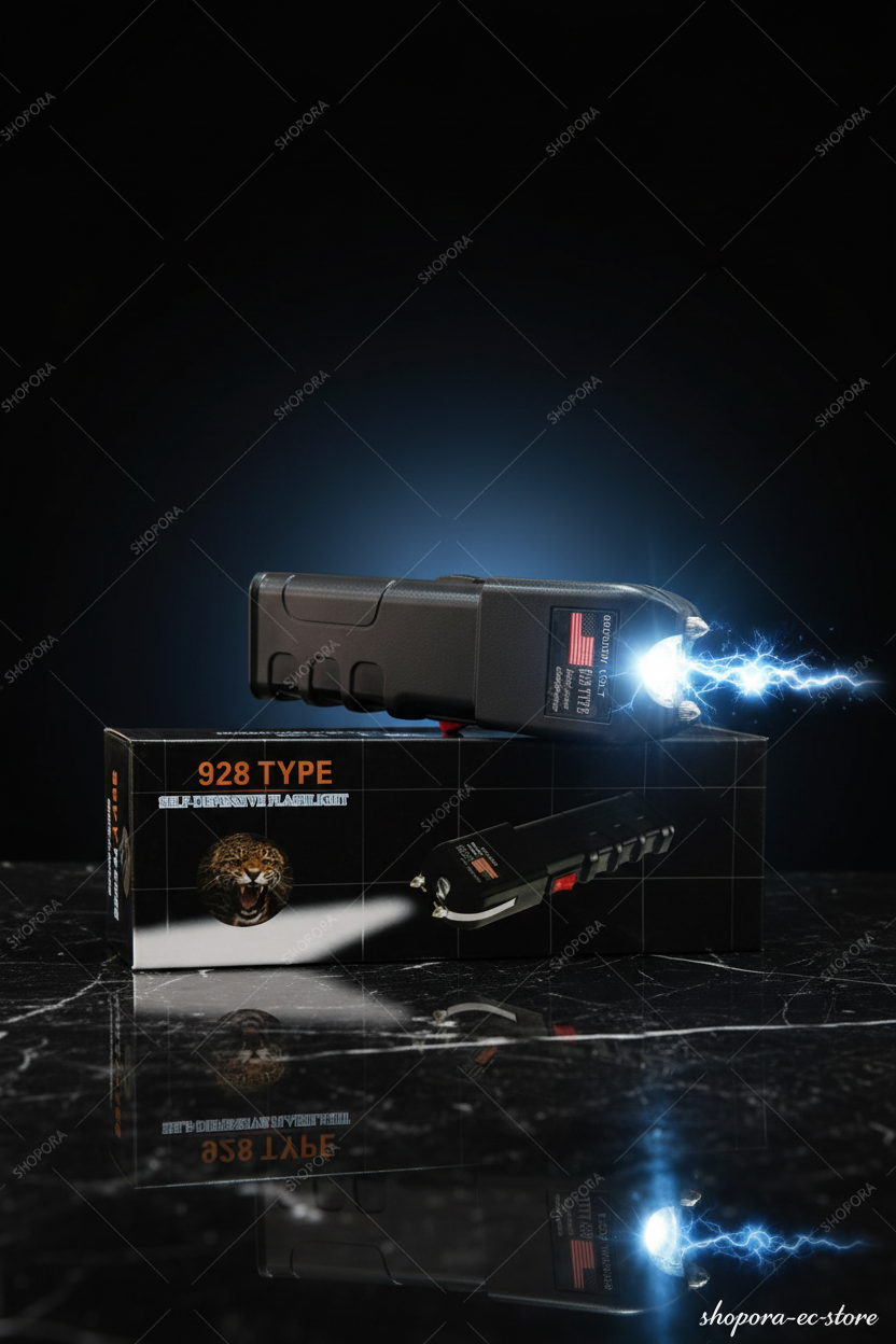 Camping Linterna Táctica Taser 2 en 1 | Defensa Personal + LED Alta Potencia | Recargable