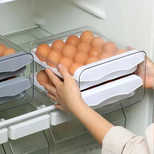 Organizador Dispensador de Huevos — Acrílico Transparente