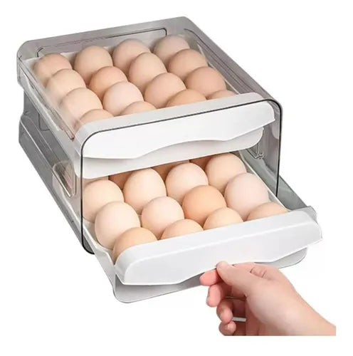 Organizador Dispensador de Huevos — Acrílico Transparente
