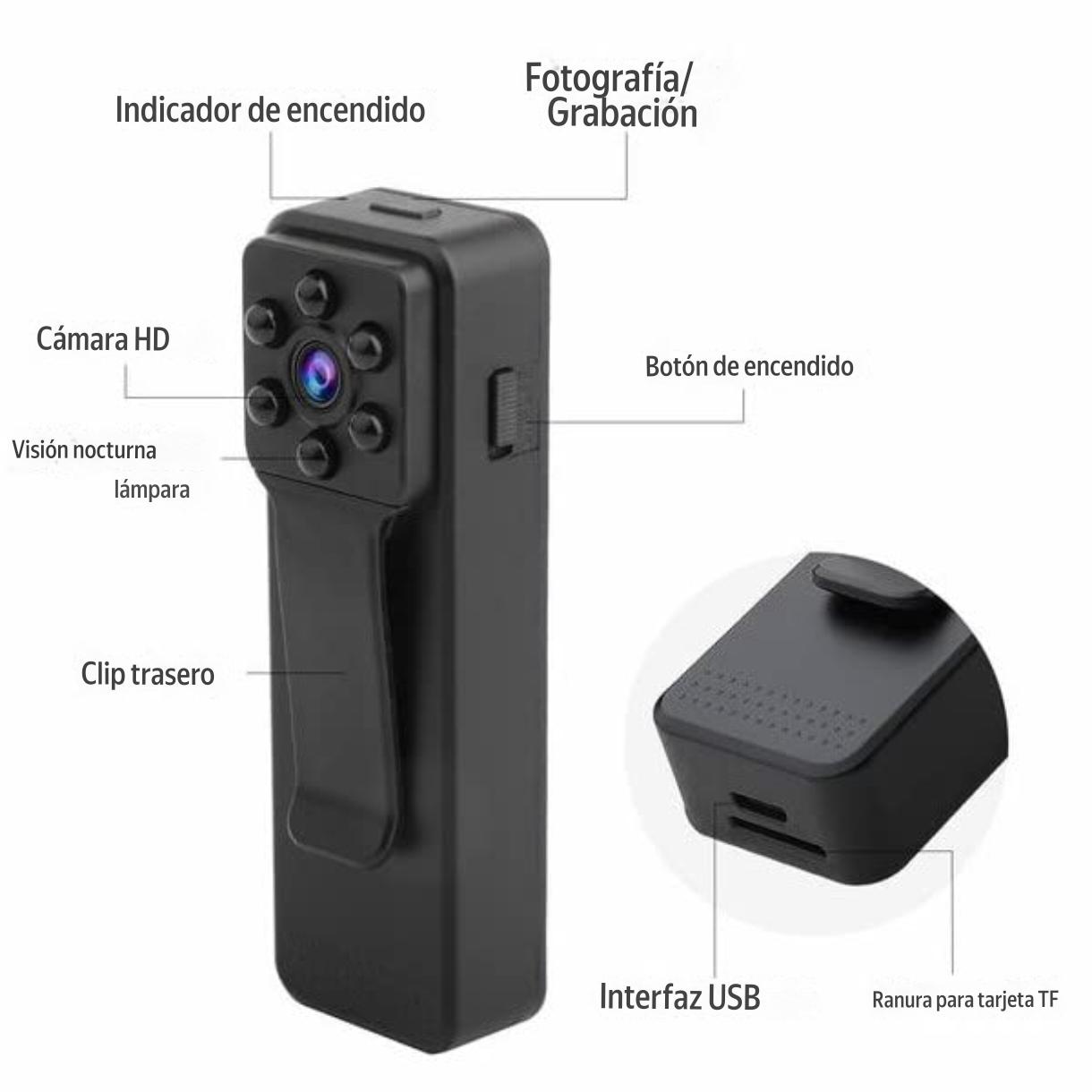 Cámara ESPÍA BODYCAM Full HD 128 Gb