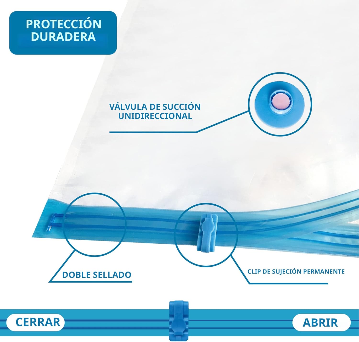 Hogar Bolsas de Almacenamiento al Vacío | Ahorra Espacio & Protege tu Ropa
