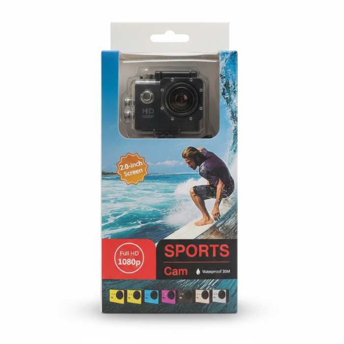 Cámara Deportiva 1080P HD | Sumergible 30m | WiFi | SHOPORA