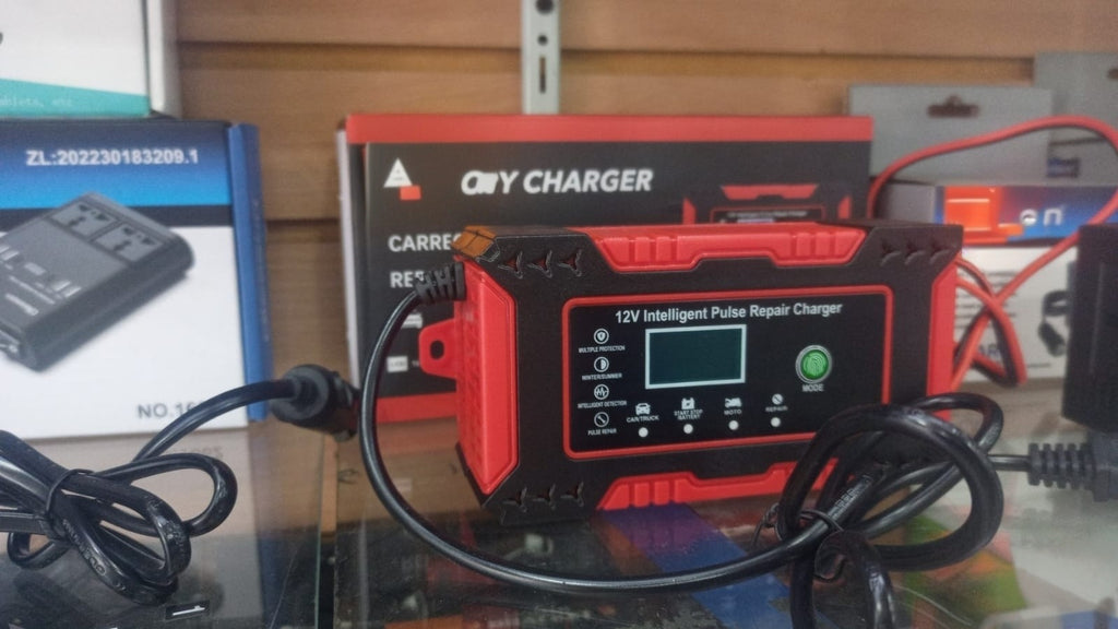 Cargador de Batería Inteligente 12V 6A — Reparación por Pulsos | LCD Digital