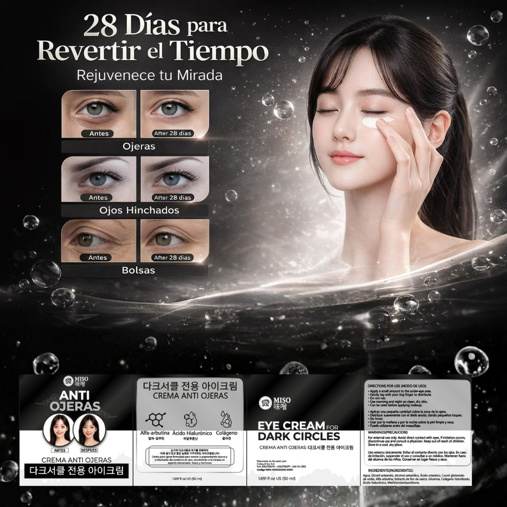 Belleza Crema Anti Ojeras 24H — Aclara, Hidrata & Revitaliza
