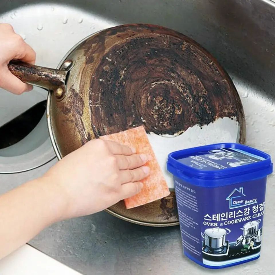 Cocina Crema Limpiadora Quita Grasa para Ollas y Acero Inoxidable | 400g-500g