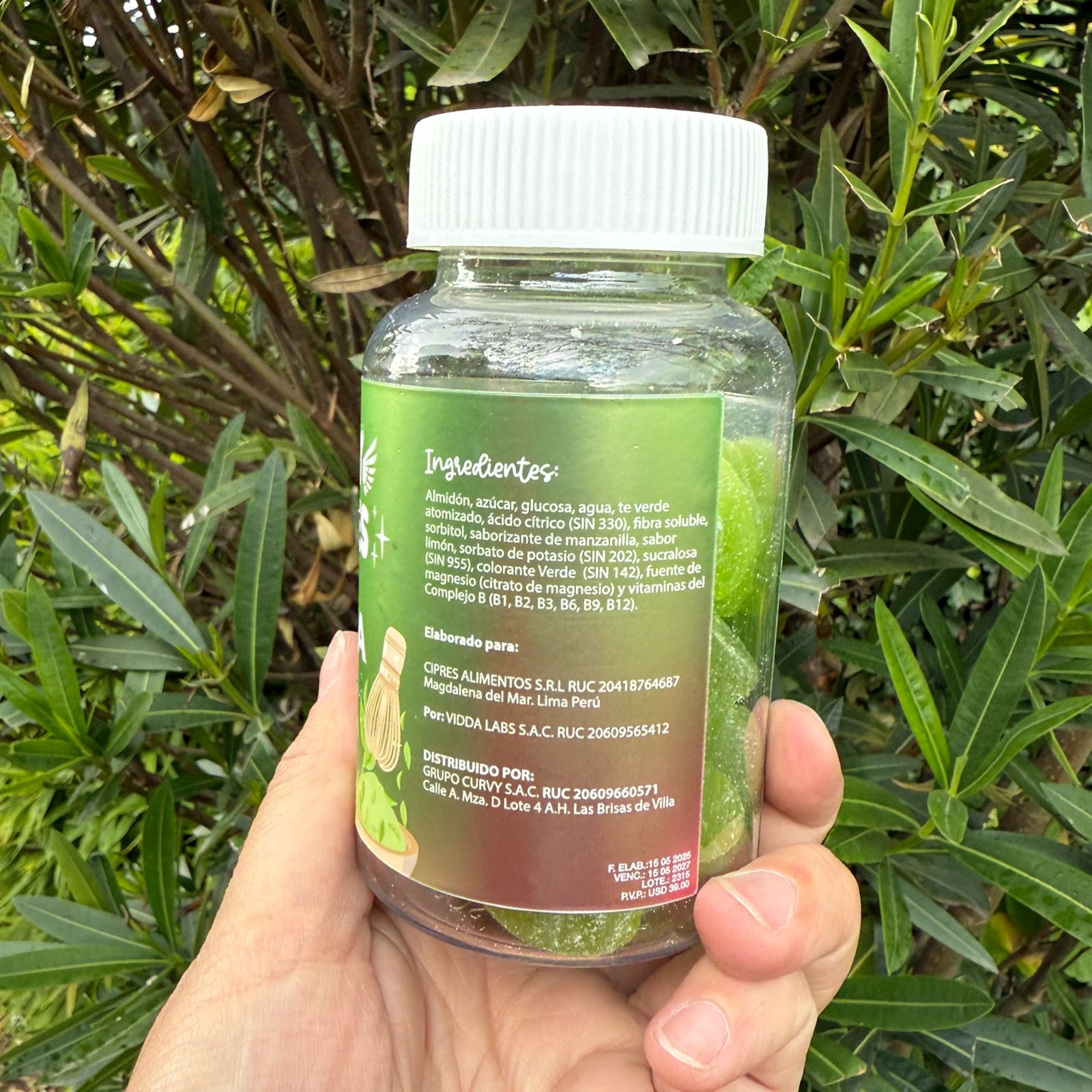 Suplementos CURVY GUMMIES MATCHA | Gomitas de Té Verde con Magnesio y Vitamina B2 160g
