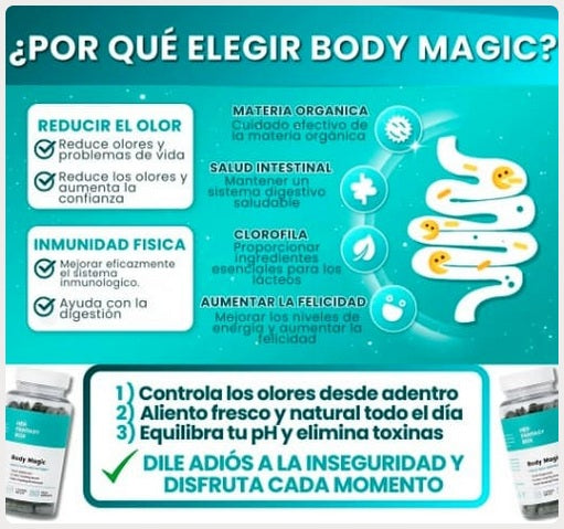 DESODORANTE BODY MAGIC DE CLOROFILA 30 caps.