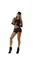 SexShop Disfraz Motera Sexy con Gorra & Gafas | Lencería Cosplay para Mujer