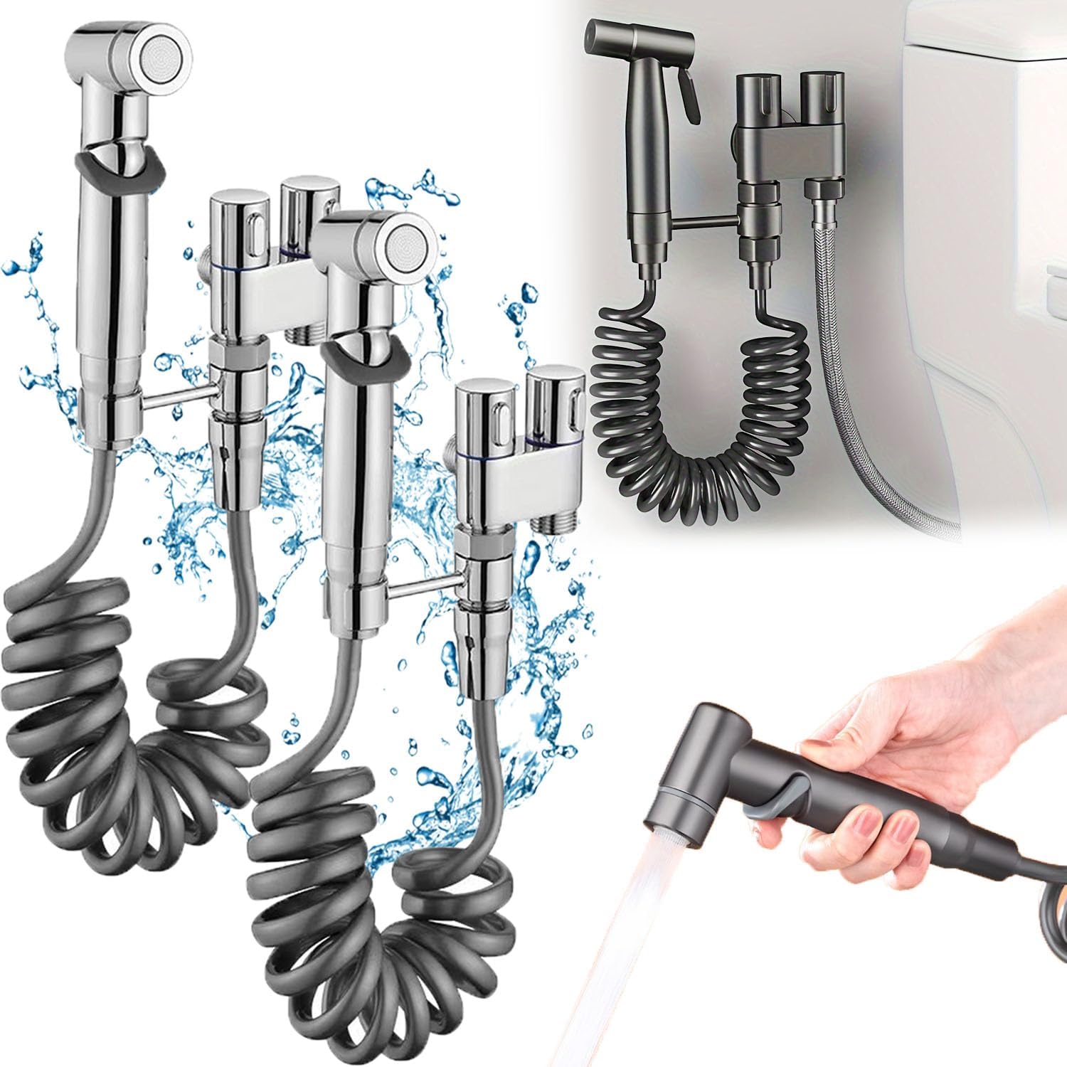 Hogar Bidet Sprayer Pro — Kit Ducha Higiénica con Soporte de Pared