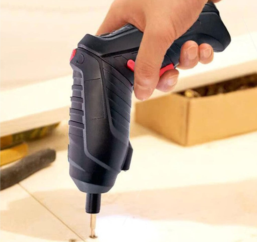 Herramientas Kit Destornillador Eléctrico Recargable Negro | Inalámbrico con Puntas & Estuche