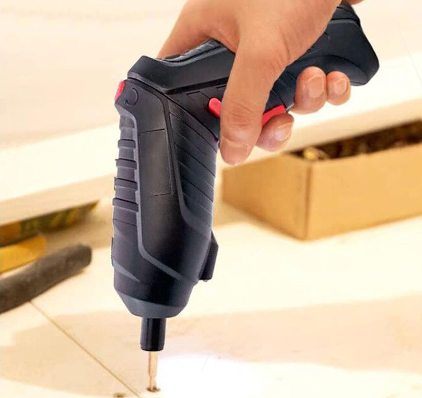 Herramientas Kit Destornillador Eléctrico Recargable Negro | Inalámbrico con Puntas & Estuche