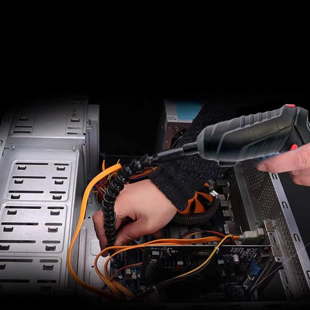 Herramientas Kit Destornillador Eléctrico Recargable Negro | Inalámbrico con Puntas & Estuche