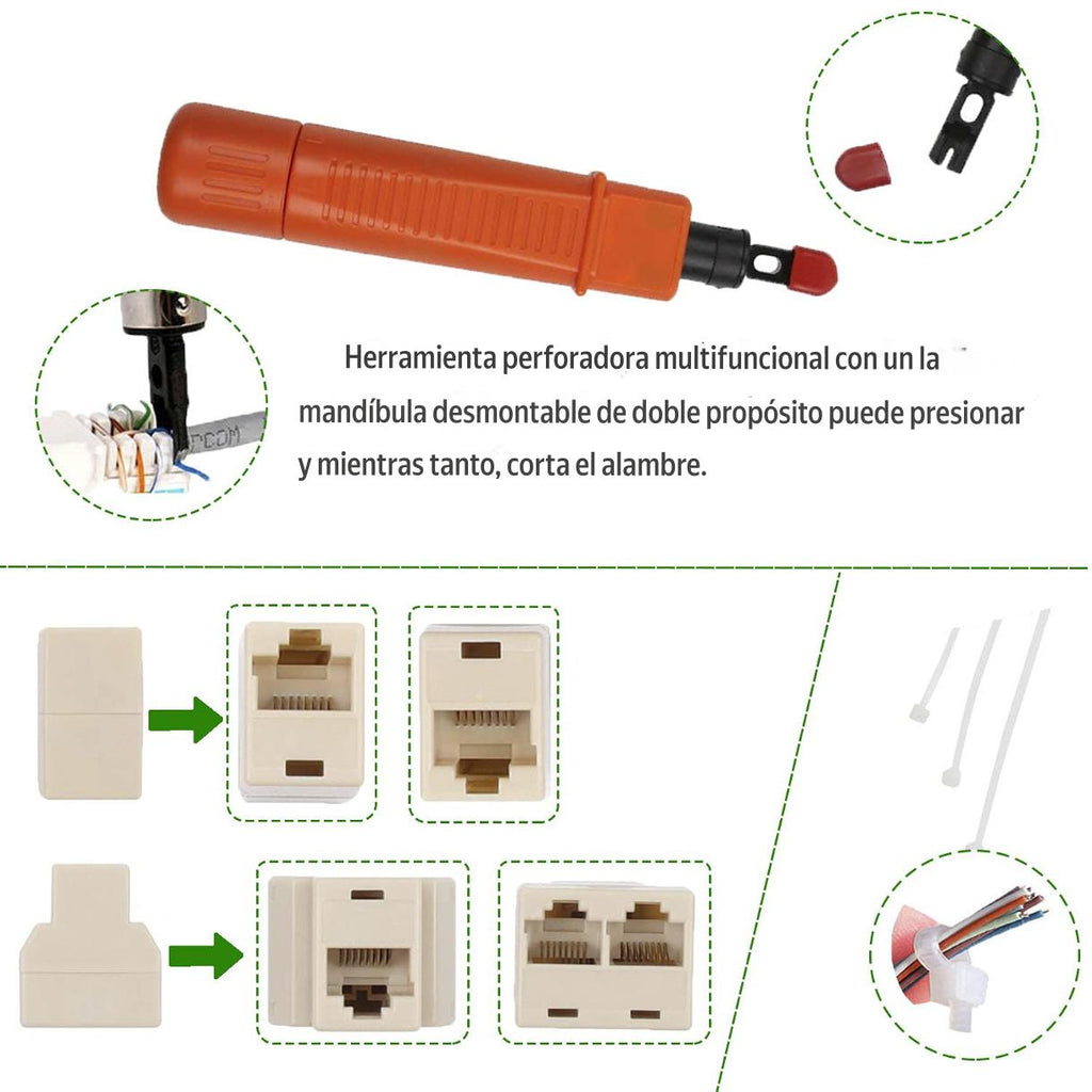 KIT HERRAMIENTAS CRIMPADORA DE RED