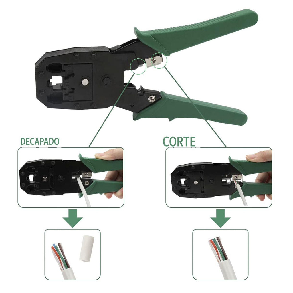 KIT HERRAMIENTAS CRIMPADORA DE RED