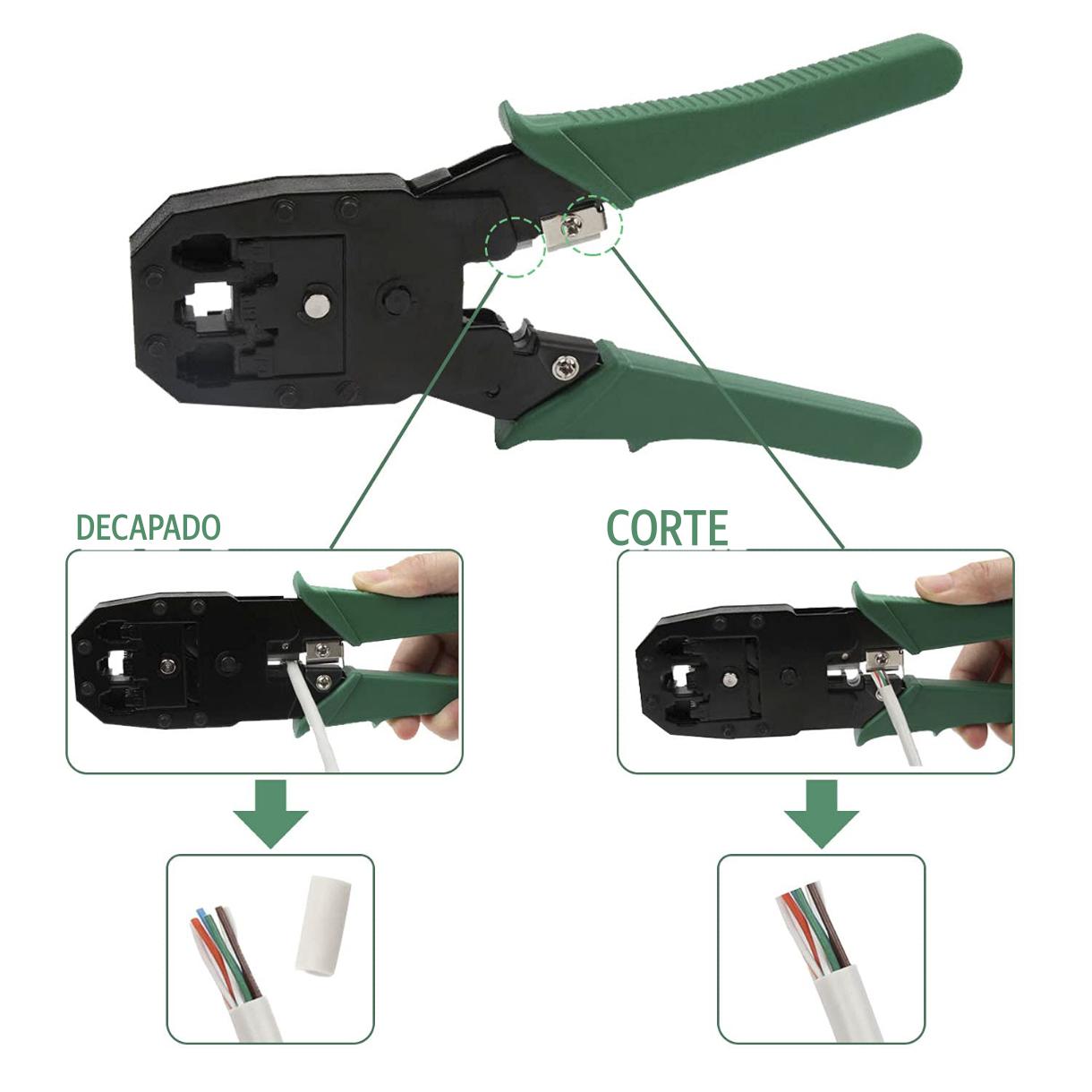 KIT HERRAMIENTAS CRIMPADORA DE RED