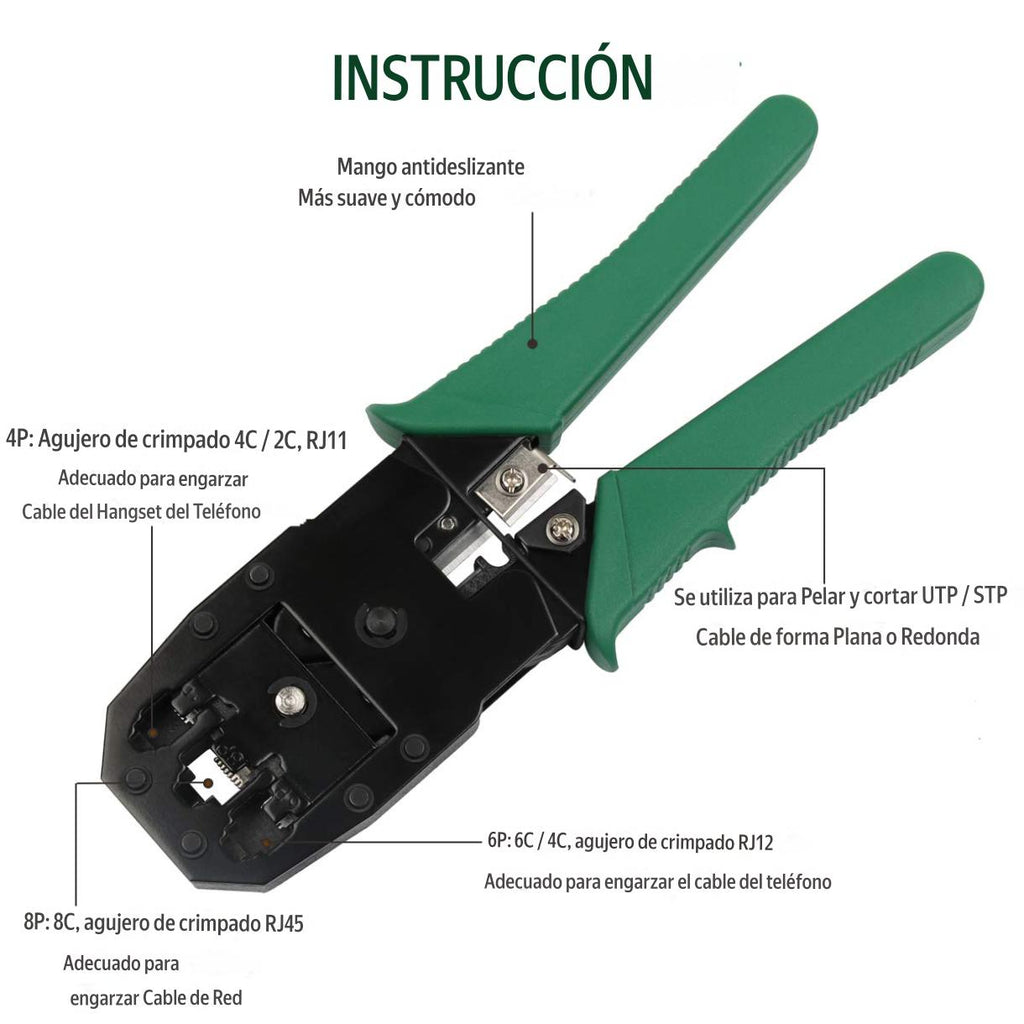 KIT HERRAMIENTAS CRIMPADORA DE RED
