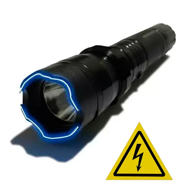 Camping Linterna Taser con Descarga Eléctrica 2 en 1 | Defensa Personal Recargable | Compacta