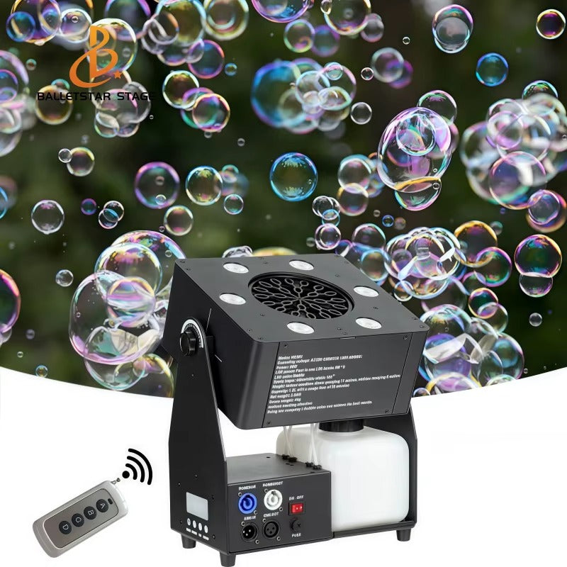 Tecnología Máquina Profesional de Burbujas LED DMX 90W + Galón