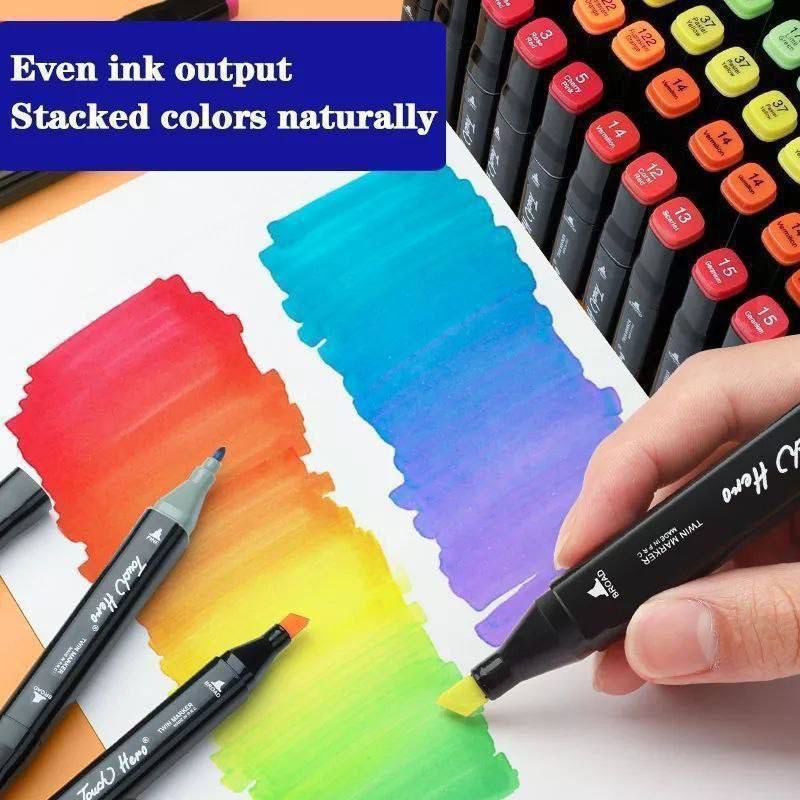 Estudiantes Marcadores TouchCool 60 Colores Doble Punta con Estuche