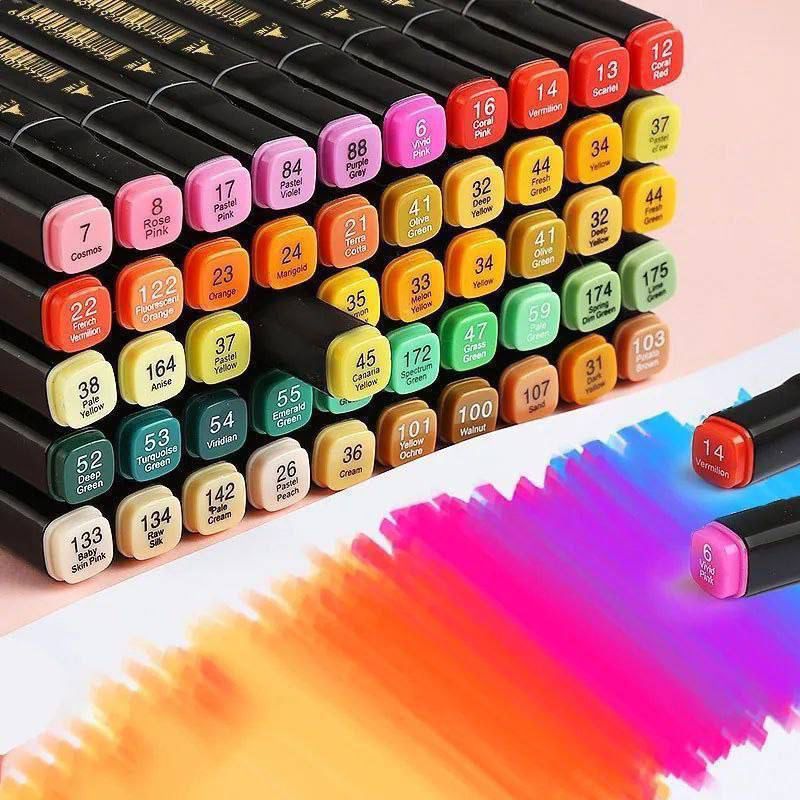Estudiantes Marcadores TouchCool 60 Colores Doble Punta con Estuche