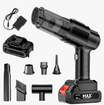 Autos Mini Aspiradora Sopladora Inalámbrica MAX 6 en 1 — Auto, PC & Hogar | Batería Extraible