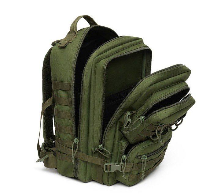 Mochila Táctica Expandible Premium | MOLLE | 50L | Bungee Frontal | Verde Militar