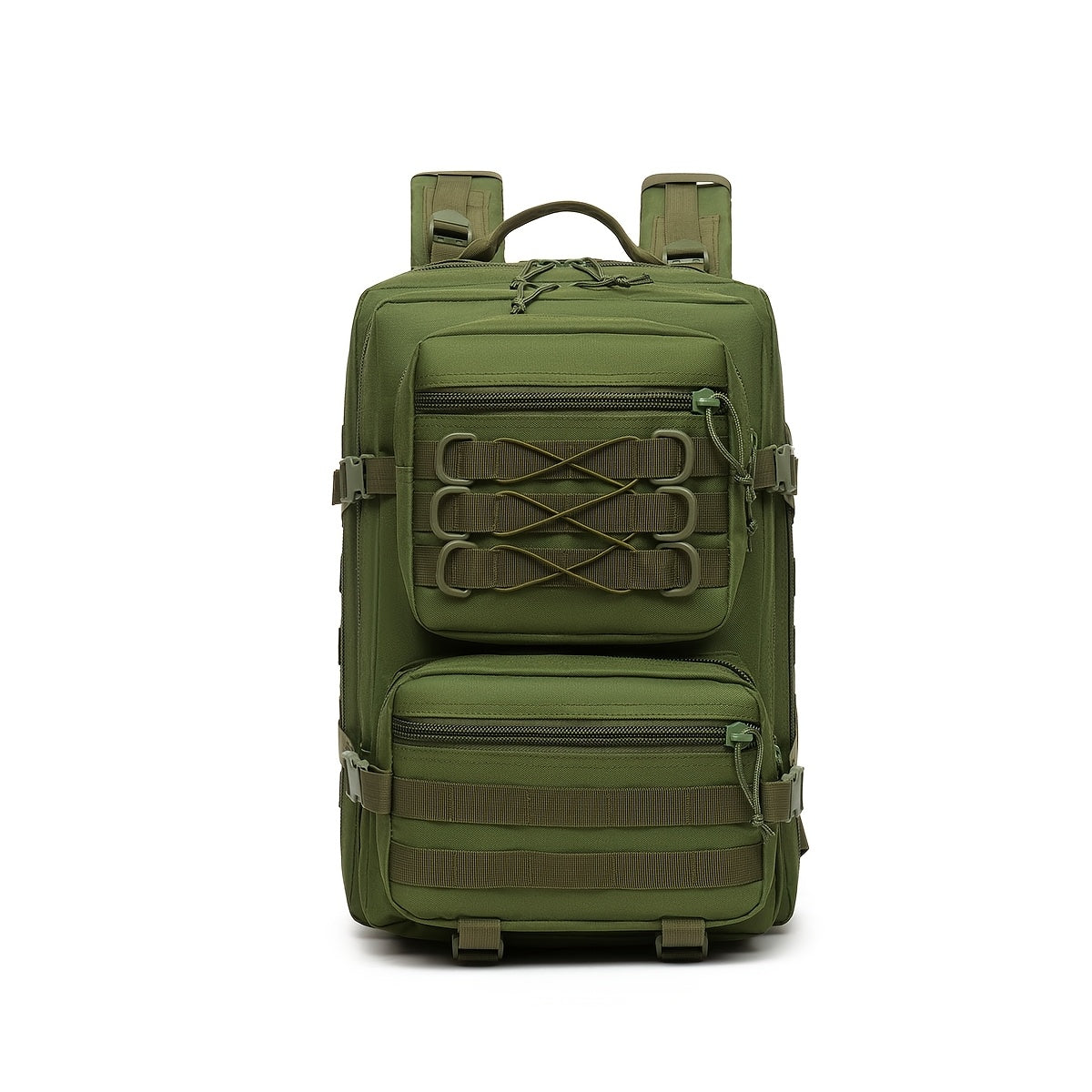 Mochila Táctica Expandible Premium | MOLLE | 50L | Bungee Frontal | Verde Militar