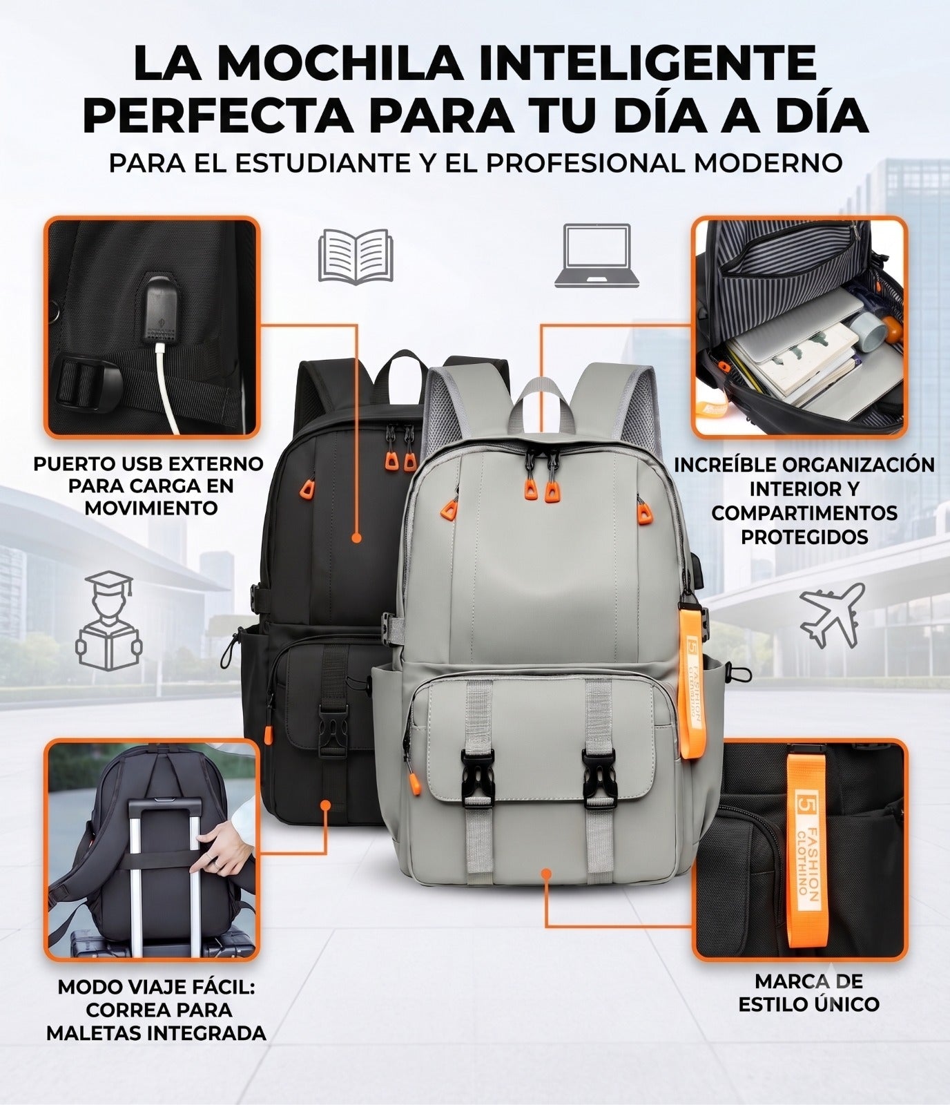 MOCHILA IMPERMEABLE ESTILO COREANO