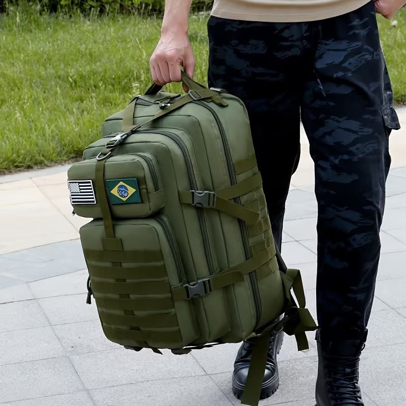 MOCHILA TÁCTICA MILITAR DE RESISTENCIA | Verde Militar & Negro