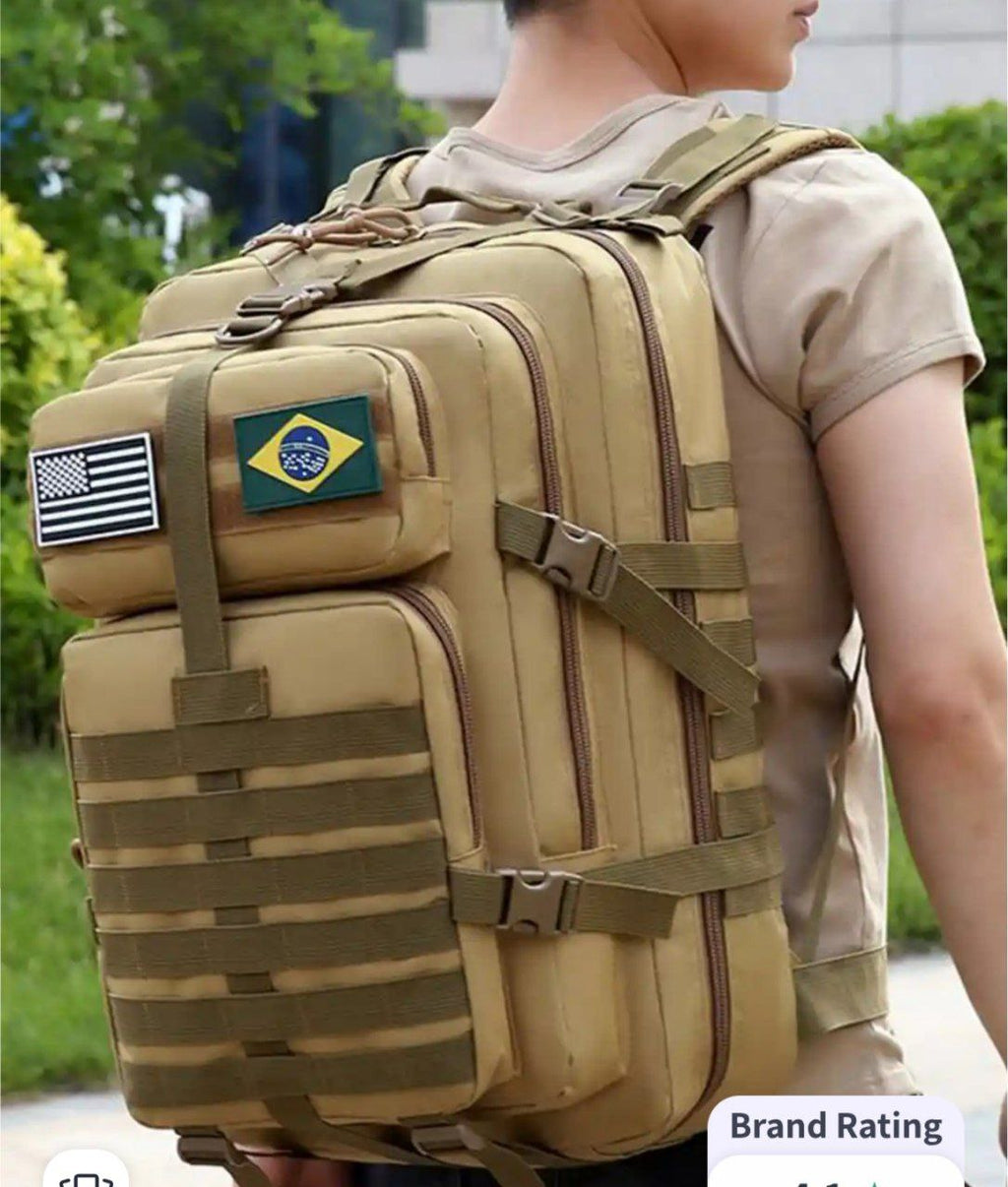 MOCHILA TÁCTICA MILITAR DE RESISTENCIA | Verde Militar & Negro