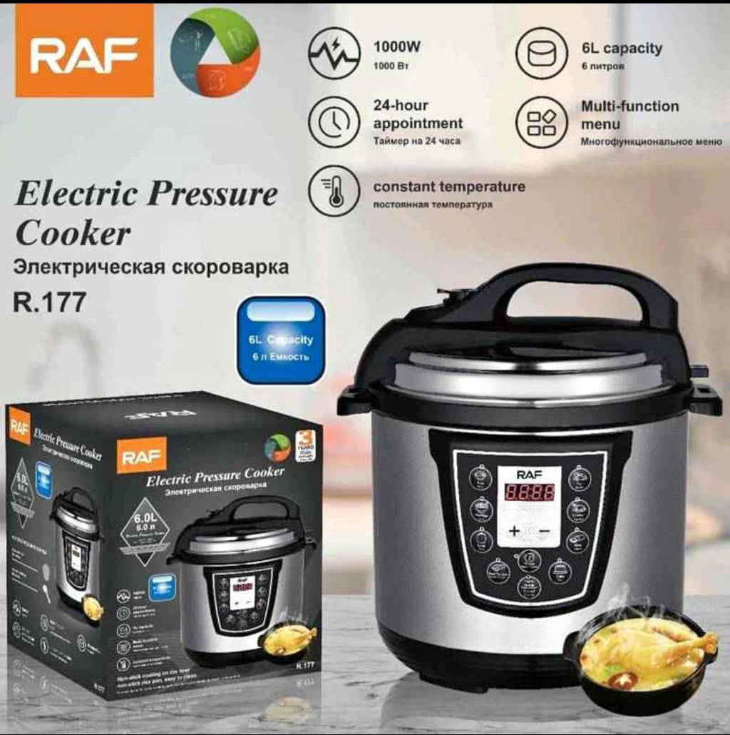 Cocina Olla a Presión Eléctrica RAF 6L | Multifuncional 1000W