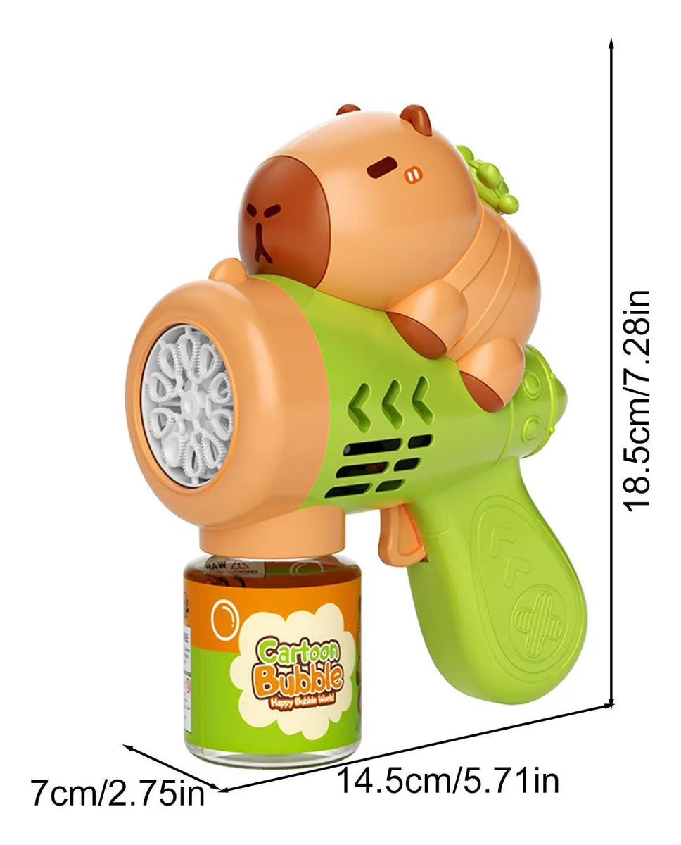 Juguetes Pistola de Burbujas Capibara Eléctrica | Juguete Infantil Automático