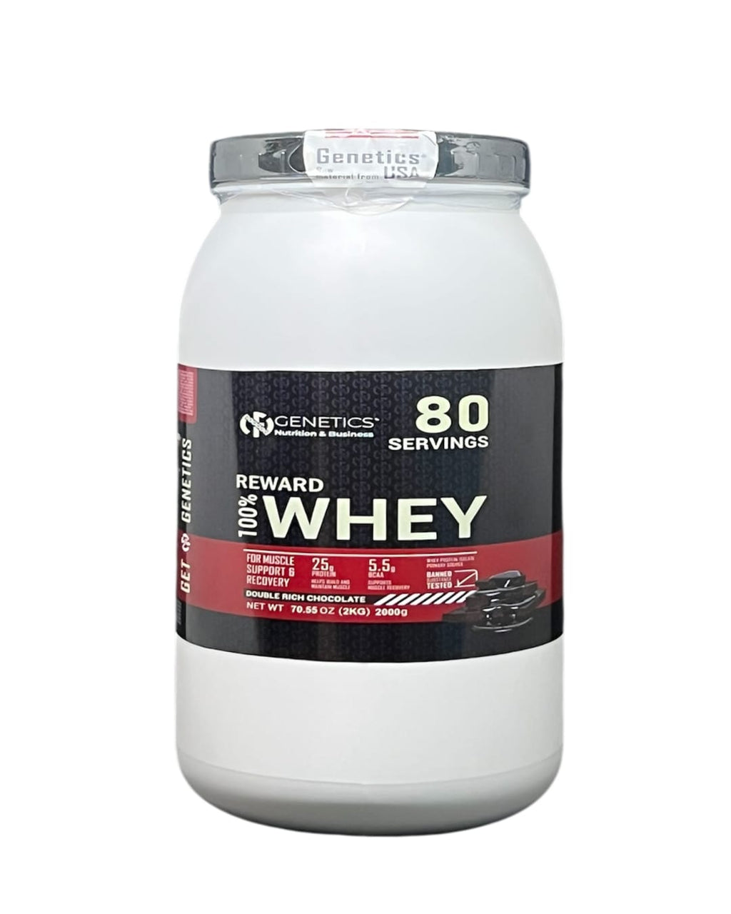 Suplementos Proteína 100% Whey Concentrada Sabor Chocolate | BCAAs y Glutamina | 80 Servicios