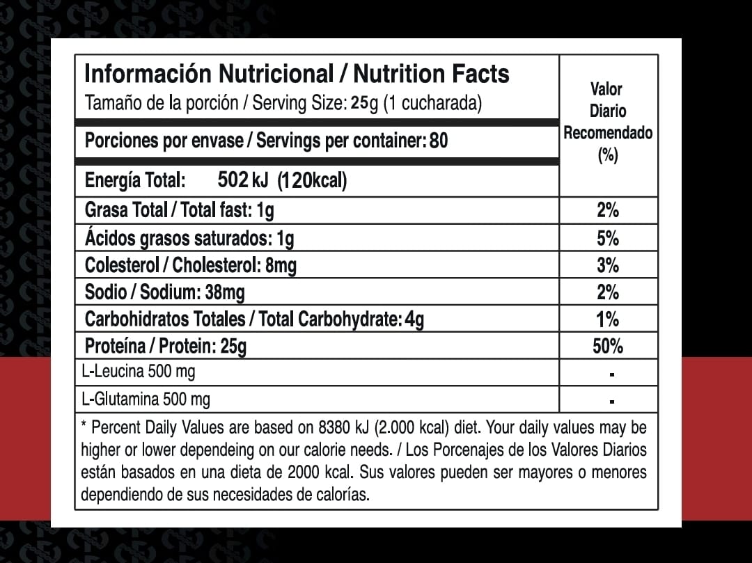 Suplementos Proteína 100% Whey Concentrada Sabor Chocolate | BCAAs y Glutamina | 80 Servicios