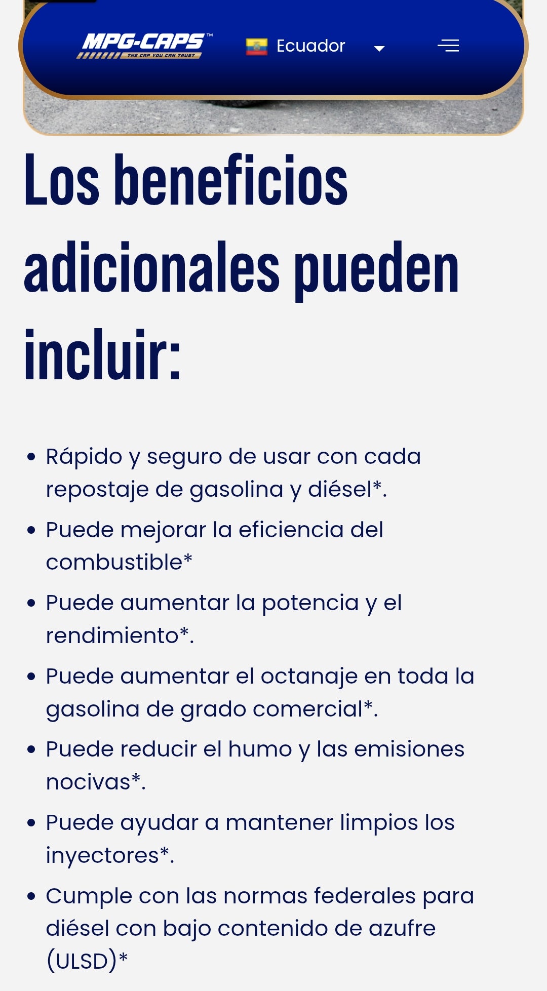 MPG-CAPS — Aditivo Combustible en Cápsulas | Nueva Fórmula | Blister / 5 unidades