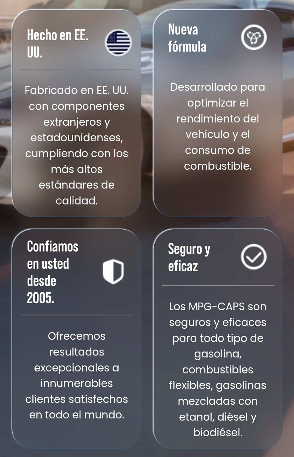 MPG-CAPS — Aditivo Combustible en Cápsulas | Nueva Fórmula | Blister / 5 unidades