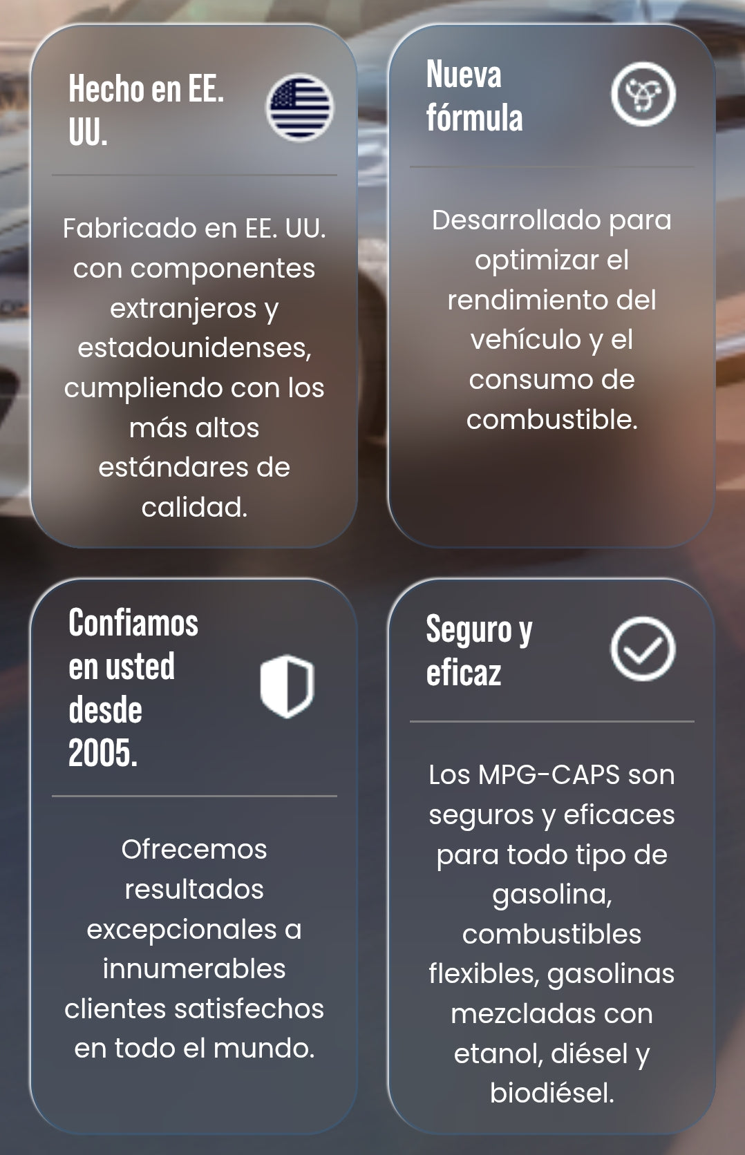MPG-CAPS — Aditivo Combustible en Cápsulas | Nueva Fórmula | Blister / 5 unidades