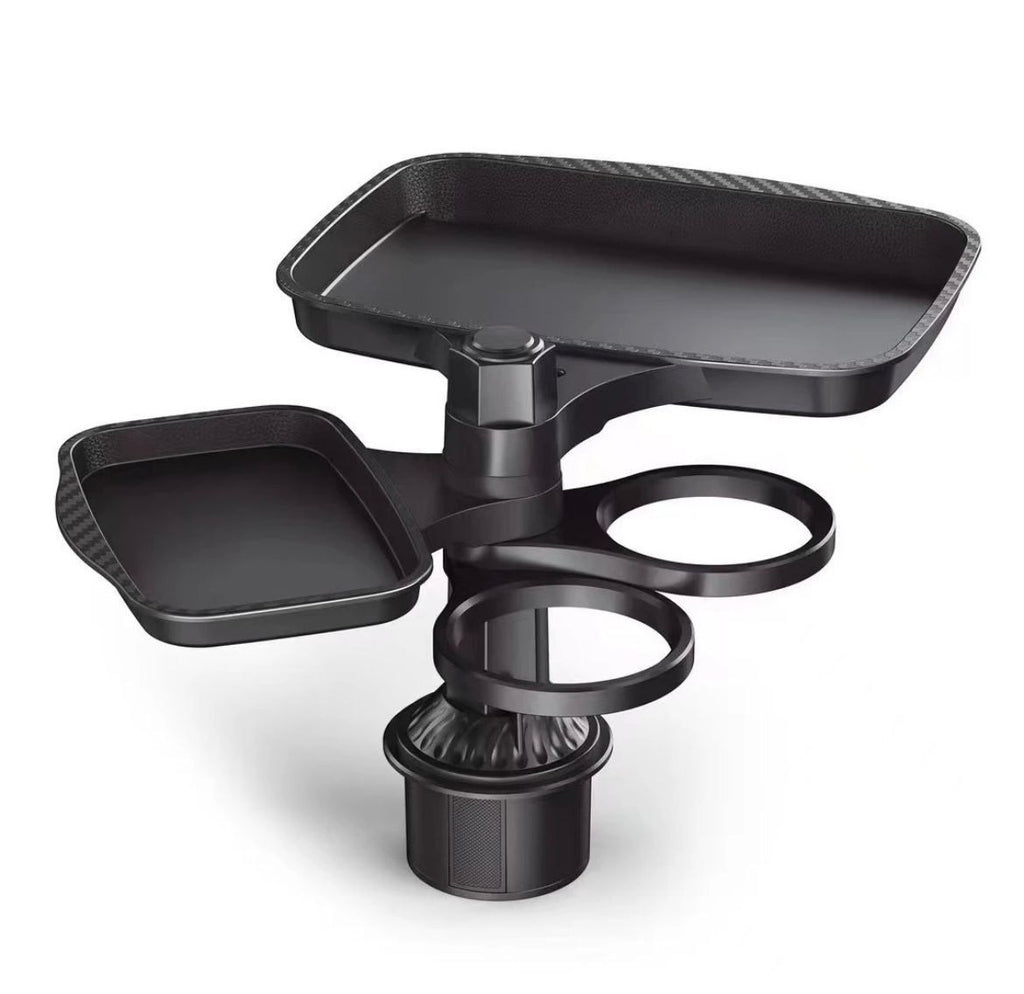 Autos Organizador de Comida para Auto 3 en 1 | Bandeja + Portavasos Doble + Soporte Universal