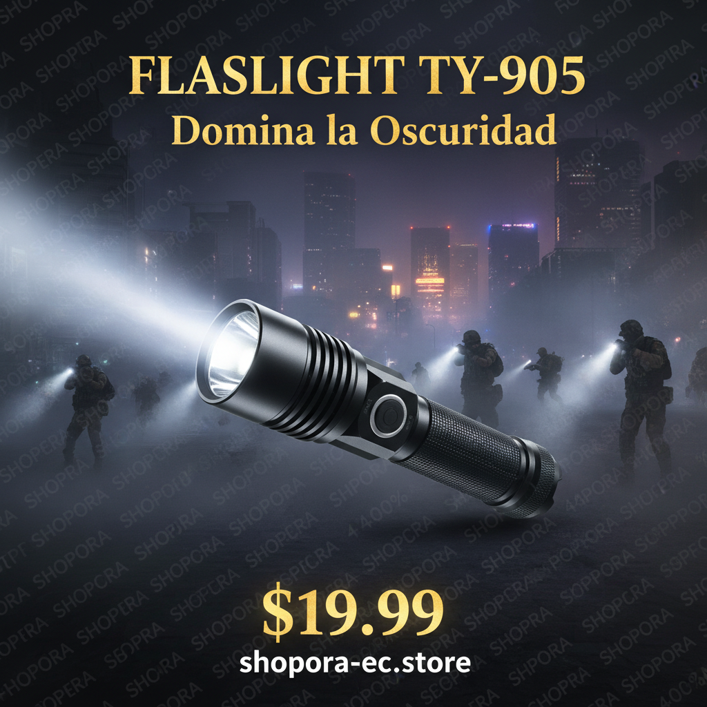 Camping Linterna Potente con Cabeza Deslizante | Zoom Ajustable | Recargable USB | Aluminio