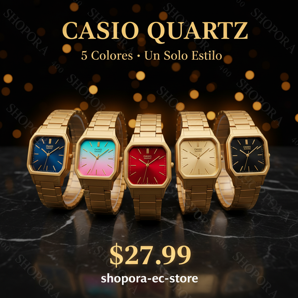 Reloj Casio Retro Dorado | Estilo Vintage Unisex | Réplica Premium