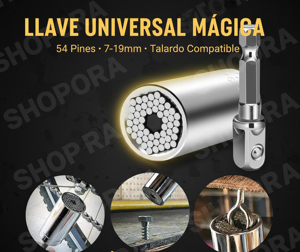 Herramientas Adaptador Llave Dado Universal |  Ajuste Automático 7-19mm | Herramienta Multiusos