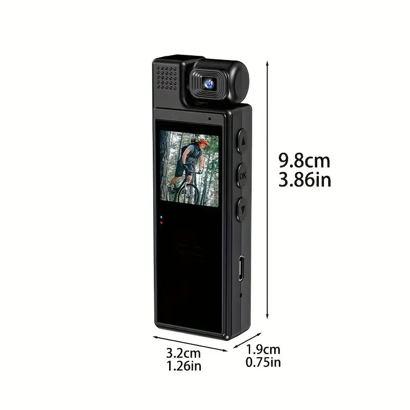 Cámara BODYCAM pantalla giratoria WiFi