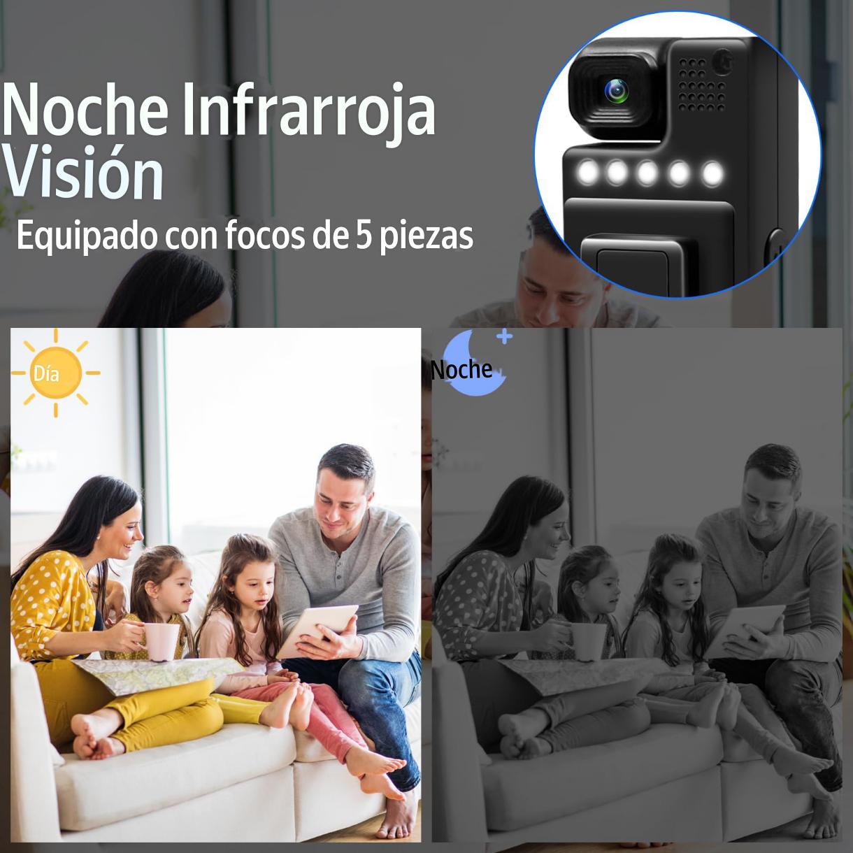 Cámara BODYCAM pantalla giratoria WiFi
