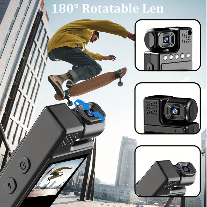 Cámara BODYCAM pantalla giratoria WiFi