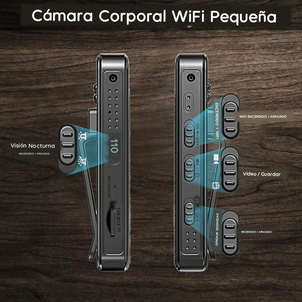 Cámara BODYCAM APP WiFi HD 1080P