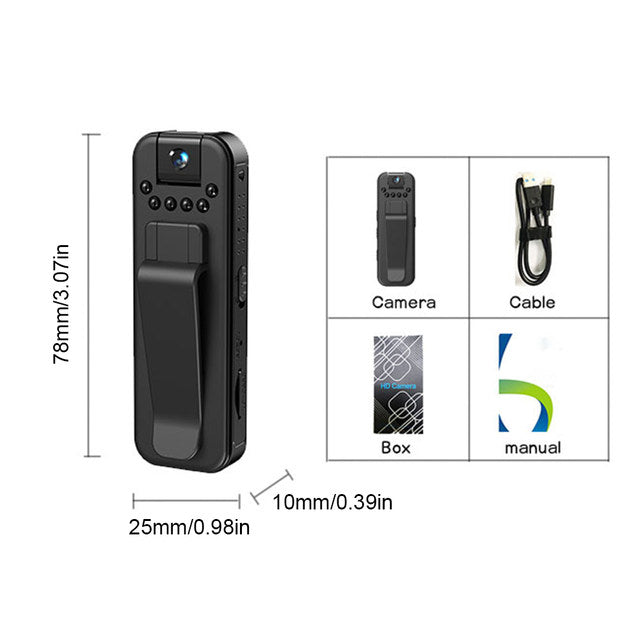 Cámara BODYCAM APP WiFi HD 1080P