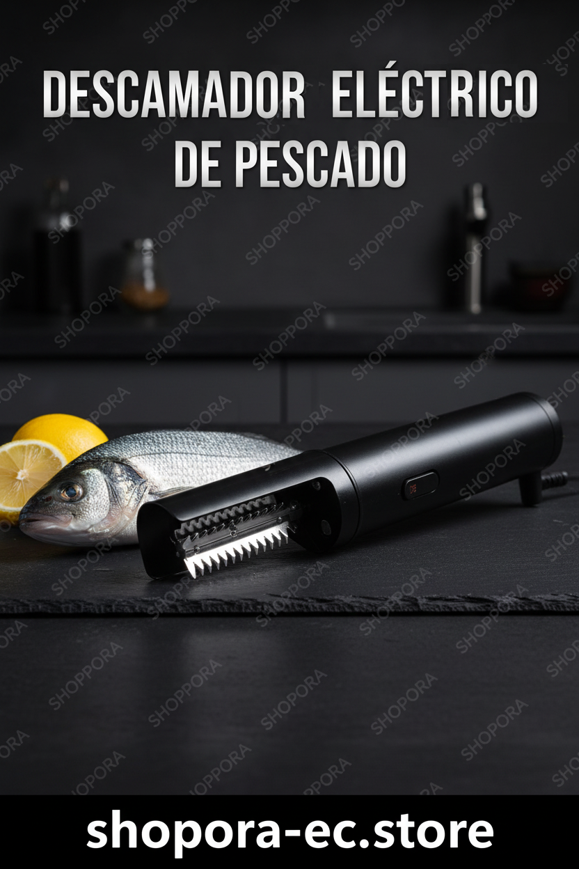 Cocina DESCAMADOR ELÉCTRICO DE PESCADO Profesional — Inalámbrico Acero Inoxidable