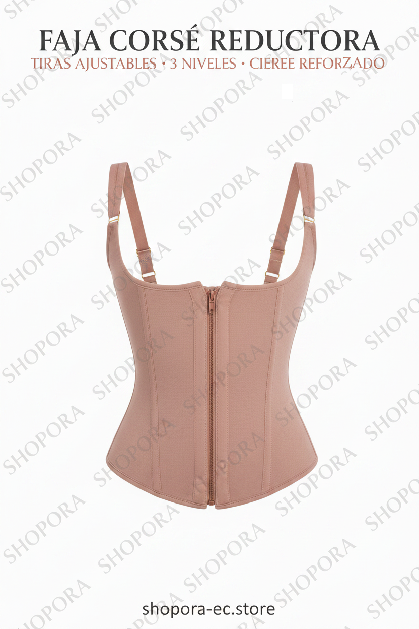 Faja Corsé Reductora con Tiras Ajustables | Cintura Perfecta | SHOPORA