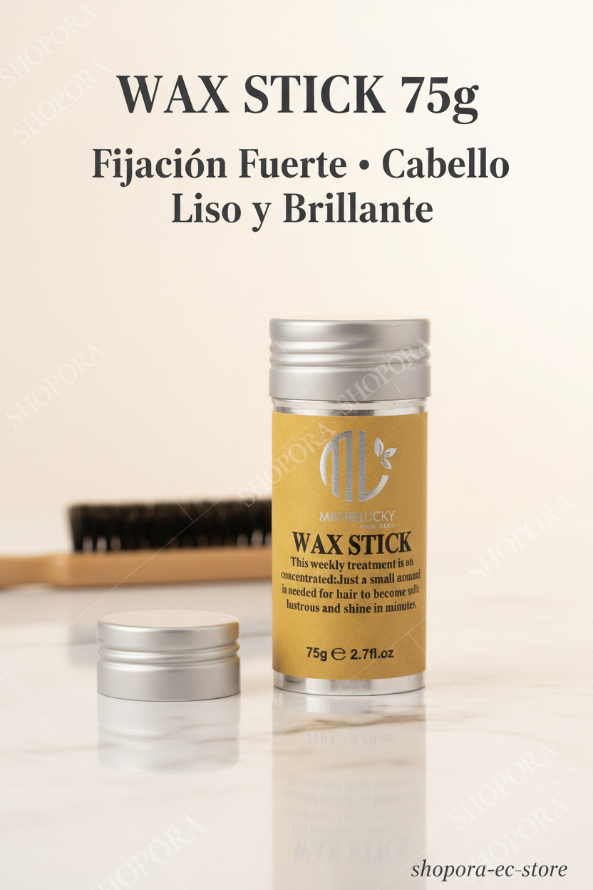 Wax Stick 75g SHOPORA barra de cera capilar fijacion fuerte cabello liso brillante