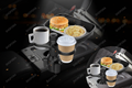 Organizador de comida para auto 3 en 1 con fondo oscuro premium SHOPORA